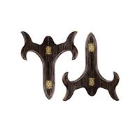 OSNIYAW Pack of 2 Wood Tea Cake Stands for Home Puer Storage and Desktop Decoration Two-piece Sturdy Wooden Tea Set Rack