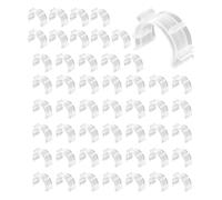 OSNIYAW Pack of 50 Clear Plastic Bobbin Clips, Embroidery Thread Organiser, Sewing Bobbin Holder Clips for Yarn Organising Accessories