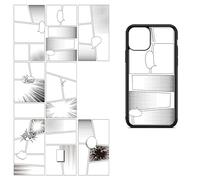 OSNIYAW Pack of 8 Easy to Apply PVC Phone Stickers, Waterproof Stickers, Declas Upgrades for Quick Removal and Frequent Style Changes
