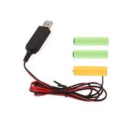 OSNIYAW Portable Sustainable USB to 4 5V Power Supply Cable Reliable and Cost-Effective AA LR6 Dummy Battery Alternative Line for Eliminating Batteries