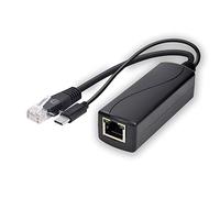 OSNIYAW Power Over Ethernet USB Type C 5.5x2.1mm 3.5x1.35mm Interfaces for Camera Power Over Ethernet Splitter Adapter USB for Camera