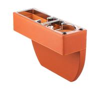 OSNIYAW Premium Leather Driver Side Space Storage Box with Cup Holder Perfect for Phones and Accessories SUV Storage Box Phones and Accessories