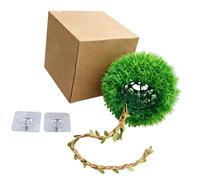 OSNIYAW Realistic Artificial Grass Ball with Protective Cave for Reptiles, Terrarium Decoration and Bird Nest, Habitat, Tanks, Landscapes, Terrariums, Landscape Accessories