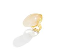 OSNIYAW Retro Artistic Geometric Rings, Irregular Shape, Vintage Styles, Clear Resin, Comfortable Fit for Long Wearing, Fashion Women Rings, As described