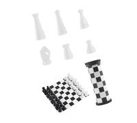 OSNIYAW Rolls Up Chesses and Checkers Set Compact Folding Design International Chesses Educational Toy for Indoor Outdoor Use Home Outdoor Social Interaction Toy