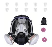 OSNIYAW Silicone Respirator Including Storage Bag and Eye Shielding Suitable for Hazardous Environment Work Against Fog Goggles