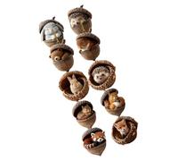 OSNIYAW Strong and easy to clean hanging ornaments, beautiful 2D acrylic nut for outdoor use, the theme "forest animals" with "wooden creatures" ornaments