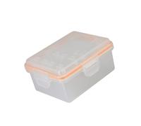 OSNIYAW Transparents Top FZ100 Battery Organiser, Holds 4 Units, Shockproof Compartments, DSLR Accessories, Shockproof ABS Battery Case