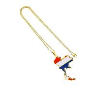OSNIYAW Trendy Unisex Stainless Steel Necklace Featuring Unique Southeast Asian Drip Oil Pendant Design Map Pendant Necklace