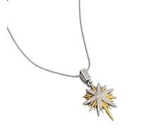 OSNIYAW Unique Sunflowers Statement Necklace Bold Floral Pendant Steel Chain Adjustable Length 45cm to 50cm Flower Pendant Necklace