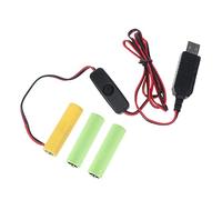 OSNIYAW Upgraded AA Battery USB Power Supply, Replaces 3 5V AA Batteries, Cable Length 1m/3.3ft for Electronic Toys, AA Battery USB Power Supply