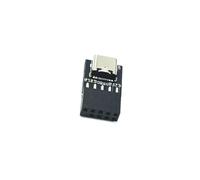 OSNIYAW USB 2.0 9-Pin to Type C Conversion, USB 2.0, 9-Pin Internal Adapter, Dongle Header Adapter for Desktop Computer, USB Header