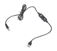 OSNIYAW USB 5V3A to DC5, 5x2.5 mm Power Cable 5V 9V 12V Adjustable Adapter Cable with Screen for LED Light Fan, Car Fan Power Supply