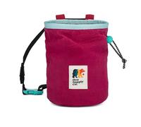 Oso Supply Co - Cascadia Waxed Canvas Chalk Bag - Zipper Pocket & Mesh Pouch for Bouldering, Rock Climbing, Gym, Weightlifting - Water-Resistant, Adjustable Belt, Wide Opening (Huckleberry/Teal)