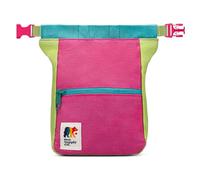 Oso Supply Co - Kulshan Bouldering Bucket, Large Size Chalk Bag for Rock Climbing, Chalk Pot with Magnetic Roll Down Closure, Brush Loop, Zippered Pockets for Climbers (Magenta & Moss Green)