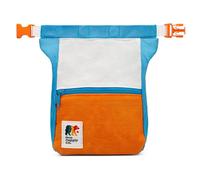 Oso Supply Co - Kulshan Bouldering Bucket, Large Size Chalk Bag for Rock Climbing, Chalk Pot with Magnetic Roll Down Closure, Brush Loop, Zippered Pockets for Climbers (Royal Blue & Rust)