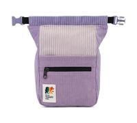 Oso Supply Co - Retro Corduroy Bouldering Bucket, Large Size Freestanding Chalk Bag for Rock Climbing, Magnetic Roll Down Closure, Dual Brush Loops, Zippered Pockets and Pouch (Purple)