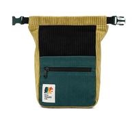 Oso Supply Co - Retro Corduroy Bouldering Bucket, Large Size Freestanding Chalk Bag for Rock Climbing, Magnetic Roll Down Closure, Dual Brush Loops, Zippered Pockets and Pouch (Olive and Black)