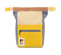 Oso Supply Co - Retro Corduroy Bouldering Bucket, Large Size Freestanding Chalk Bag for Rock Climbing, Magnetic Roll Down Closure, Dual Brush Loops, Zippered Pockets and Pouch (Pastel Yellow)
