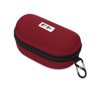 Oso Supply Co - Shockproof Water-Resistant Snow Goggles Case, Hard Shell for Large Ski & Snowboard Goggles, Lightweight (Burgundy)