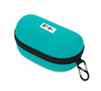 Oso Supply Co - Shockproof Water-Resistant Snow Goggles Case, Hard Shell for Large Ski & Snowboard Goggles, Lightweight (Teal)