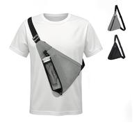 OSOCE Anti-Theft Crossbody Bag, RFID Sling Bag for Men Women, Multi-Pocket Water-Resistant Shoulder Bag, Easy to Carry Umbrella & Bottle Lightweight Chest Bag Travel, Daily Use, and Gifts（Grey）