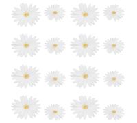 OSOLADY 1 Box Paper Daisy Flower Cupcake Toppers, White Paper Cake Decorations, Fit Standard Sized Cupcakes, Delicate Floral Design for Birthday, Shower, Wedding and Spring Theme