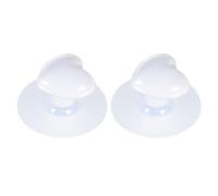 OSOLADY 1 Pair Heart-Shaped Ceramic Door Knobs with Suction Cup Hook, Wearable and Not Easy to Break, for Cupboard and Kitchen Cabinet Use in Home or Dorm