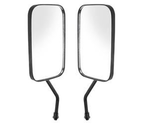 OSOLADY 1 Pair Motorcycle Rearview Mirrors for Scooter and Motorcycle, Easy Installation with Reflections, Large Black Plastic and Glass Side Mirrors for Enhanced Visibility and Safety
