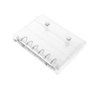 OSOLADY 1 Set A7 Planner Binder with Clear Cover - 6 Rings Paper Binder with 30pcs Pockets - Refillable Snap Button, Loose Leaf Folder Round Ring Cover Protector