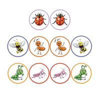 OSOLADY 10 Packs Potty Training Stickers for Boys: Reusable Potty Train Stickers - Change Colour Cartoon Insect Pee Target Decals for Children Toilet Training