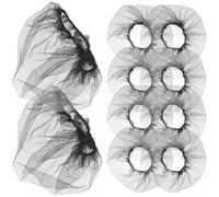 OSOLADY 10 Pcs Black Mesh Wig Caps for Women, Breathable Fabric Hair Nets with Fine Texture, Invisible and Lightweight Hair Nets Suitable for Party Or Home Use