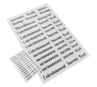 OSOLADY 10 Sets Compact Multi-Function Cash Envelope Labels Budget Sticker for Daily Use Alphabet Letter Stickers Classifying Expenses Portable Finance Organizer for Budget Planner