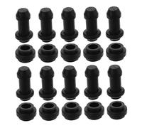 OSOLADY 10 Sets Motorcycle Grease Fitting Cap Cover Rubber Shock Absorption Brake Bleeder Screw Caps with Easy Installation Black for Motorbike Braking Systems