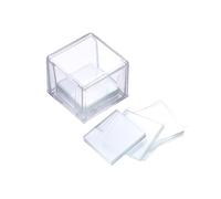 OSOLADY 100 PCS Blank Microscope Square Cover Glass Kit for Optical Microscopes Pre Cleaned and Ready to Use for Lab Observations and Experiments