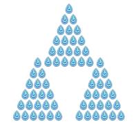 OSOLADY 100pcs Blue 18x25mm Peacock Tail Flatback Resin Water Drop Rhinestones for DIY Wedding Dress Embellishments and Craft Sewing Decorations