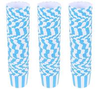 OSOLADY 100pcs Blue Striped Paper Cupcake Cases High Temperature Resistant Baking Cups Muffin Liners for Home Kitchen Bakery Party Dessert Wrappers