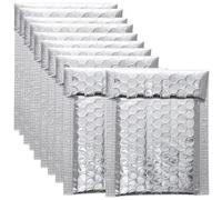 OSOLADY 100Pcs Bubble Mailers Silver Aluminized Padded Self-Seal Envelopes for Shipping and Moving Jewelry and Electronics in Schools and Shops