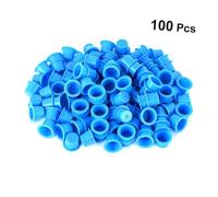 OSOLADY 100pcs Disposable Ink Caps Medium Size Colored Tattoo Pigment Cups for Eyelash Makeup Eyebrow Tattooing Supplies