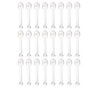 OSOLADY 100pcs Lip Mask Applicator: Plastic Lip Gloss/Balm Spoon, Facial/Eye Cream Spatula Scoop Stick Wand, Compact Applicator for Makeup Or On-the-Go, Transparent