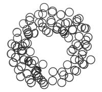 OSOLADY 100pcs Mini Jump Rings for Jewelry Making - Black 0.4 Inch Key Chain Circles - Small Metal Split Rings for Crafts and Key Chains