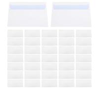 OSOLADY 100pcs Peel & Stick White Envelopes, Tinted Self Adhesive Confidential Mailing Envelopes, Great for Home Office, Invoice and Tax Document Mailing