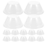 OSOLADY 100pcs Plastic Plant Nursery Humidity Domes with Maximum Light Penetration and Anti-freezing Protection, Grow Covers for Garden Seedlings and Plant Protection