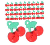 OSOLADY 100pcs Red Cherry Resin Beads Charms for DIY Jewelry Making Fade-resistant Fruit Pendants for Handmade Necklaces Bracelets Earrings Accessories Playful and Stylish Craft Supplies