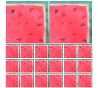 OSOLADY 100PCS Summer Fruit Watermelon Napkins, Disposable Watermelon Slice Dinner Luncheon Napkins, Decorative Table Setting Tissue for Wedding Festival Party Supplies