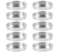 OSOLADY 10pcs 20mm Aluminum Makeup Pans Empty Eyeshadow Palette DIY Refillable Cosmetic Powder Sample Plates for Travel and Professional Use