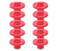 OSOLADY 10pcs 4-Pole Speaker Wire End Connector Female Socket, Speaker Terminal Jack for Chassis Mount, Sound System Accessories, Subwoofer Cabinet, Home Audio Installation(Red)