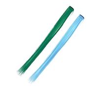 OSOLADY 10pcs Clip-in Hair Extensions Natural Straight Synthetic Plain for Cosplay Festivals and Daily Wear Includes and Deep Options