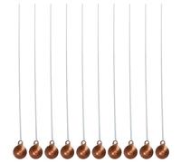 OSOLADY 10pcs Copper Burning Spoons for Laboratory Use, Chemical Combustion Spoons with Brown Copper Heads, Not Easy to Deform and Easy Operation, for Experiments and Medicine Bottles