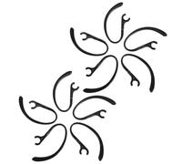 OSOLADY 10pcs Ear Hooks 360° Rotatable Multi-Dimensional Adjustable Soft Silicone Wireless Earphone Clips Anti-Slip Sports Earpiece Clamp Replacement 6mm Black